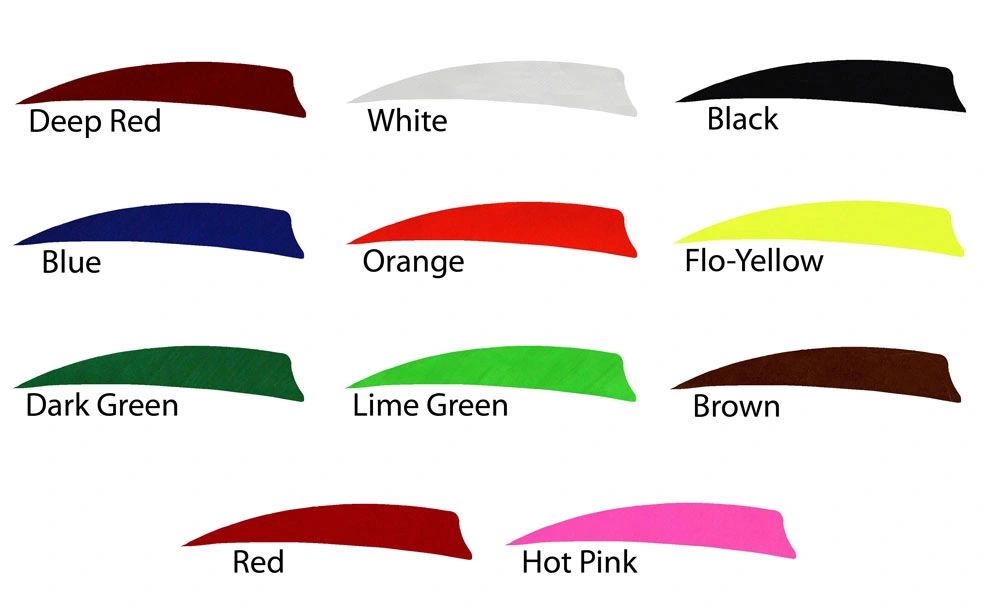 5" Shield Cut Solid Colors Feathers