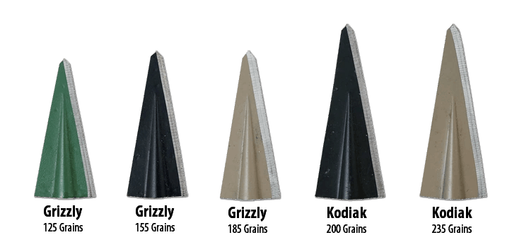 Grizzly Single Right Bevel Glue On Broadheads