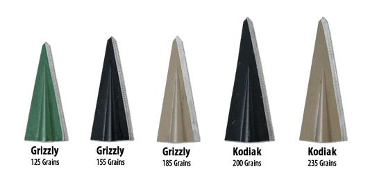 Grizzly Single Right Bevel Glue On Broadheads