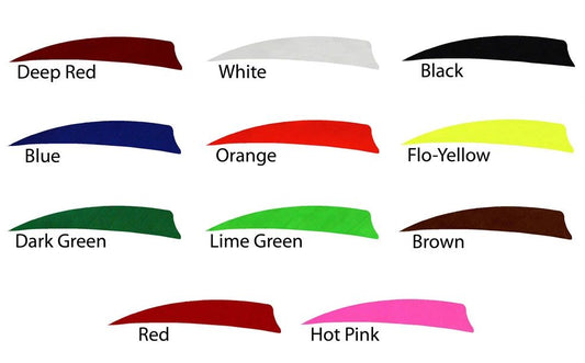 5" Shield Cut Solid Colors Feathers